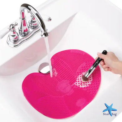 Силіконовий килимок Brush Spa для миття косметичних пензлів для макіяжу
