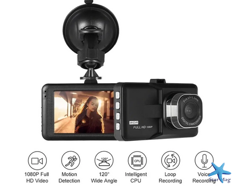 Автомобільний відеореєстратор Car Camera XL-5557 з сенсорним екраном ∙ Відеореєстратор для авто Q06 T626-2 з Full HD записом