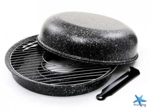 Сковорода гриль – газ Daikens с крышкой и антипригарным покрытием