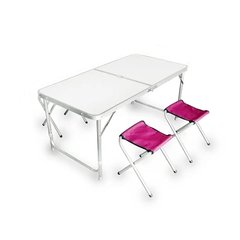 Стол и стулья Easy Campi 120х60х70см Мрамор Складной набор 1+4 для туризма, отдыха и дачи