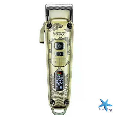 Машинка для стрижки VGR V-005 &bull; Аккумуляторная машинка для волос и бороды VGR V-005 с LED-дисплеем, 4 скоростями и 8 насадками