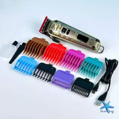 Машинка для стрижки VGR V-005 &bull; Аккумуляторная машинка для волос и бороды VGR V-005 с LED-дисплеем, 4 скоростями и 8 насадками