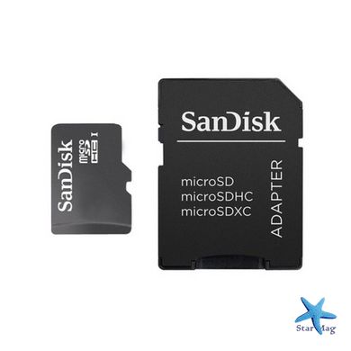 Карта пам'яті SanDisk MicroSD 08GB10 with Adapter