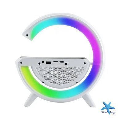 Смарт-лампа G-Smart G-11 RGB 4в1 &bull; Настільна лампа-нічник G-Smart G-11 з Bluetooth-колонкою, будильником і бездротовою зарядкою 15 Вт