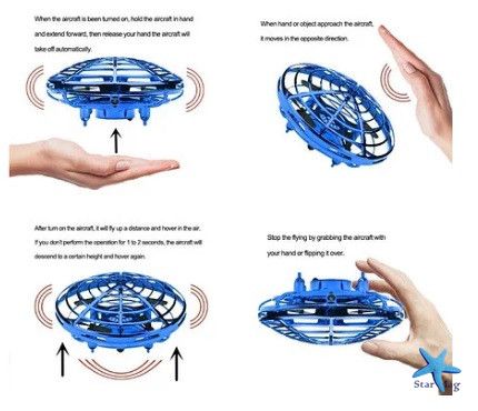 Ручной квадрокоптер UFO (YC8886) | Движение от руки | Летающий дрон PR4