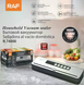 Вакуумний пакувальник для продуктів RAF R.74000 110 Вт &bull; Домашній вакууматор із герметичним запаюванням, захистом свіжості та зберіганням без запахів