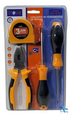 Набір інструментів для ремонту Tool Kit Set 13776-3 ∙ Міні-набір для ремонту та побутових робіт Tool Kit Set 13776-3