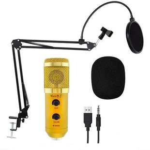 Конденсаторный студийный микрофон VGS M-800U PRO-MIC со стойкой и ветрозащитой ∙ Профессиональный микрофон для домашней и студийной записи