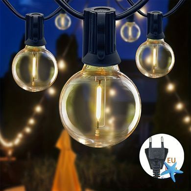 Светодиодная гирлянда 10 метров 20 LED статический режим питание от сети &bull; Гирлянда для интерьера и экстерьера 220В