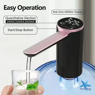 Автоматическая помпа для воды LY-1081 с USB-зарядкой &bull; Электрический диспенсер Water Dispenser для бутыля, дома, офиса и дачи