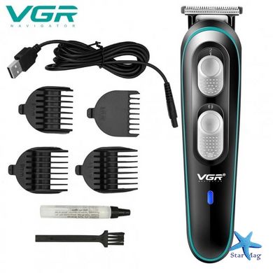 Машинка для стрижки волос беспроводная аккумуляторная для стрижки волос, бороды, окантовки и шлифовки стрижки VGR V-055