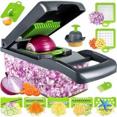 Универсальная овощерезка &ndash; мультислайсер Nicer Dicer 25 в 1 &middot; Терка &ndash; измельчитель с контейнером, 25 предметов