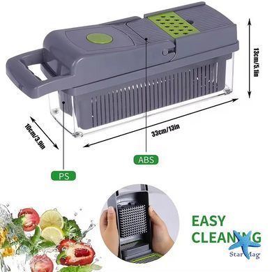 Универсальная овощерезка &ndash; мультислайсер Nicer Dicer 25 в 1 &middot; Терка &ndash; измельчитель с контейнером, 25 предметов