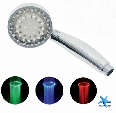 Светодиодная насадка для душа Led Shower Душевая лейка с подсветкой, меняющейся от температуры воды