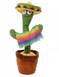 Музыкальная игрушка Танцующий поющий кактус Dancing Cactus TikTok с подсветкой и функцией повторения · Кактус – повторюшка USB зарядка