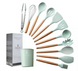 Набір кухонного приладдя Kitchen Set, 12 предметів ∙ Силіконові аксесуари для кухні з підставкою