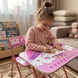 Столик складной и стульчик Bambi фиолетовый X-399 60&times;40 см &bull; Детский складной стол со стулом для рисования, игр и занятий дома &bull; Комплект детской мебели для ребенка