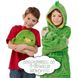 Детская игрушка-толстовка плед трансформер с капюшоном и рукавами 3 в 1 Huggle Pets Hoodie Зеленый Синий