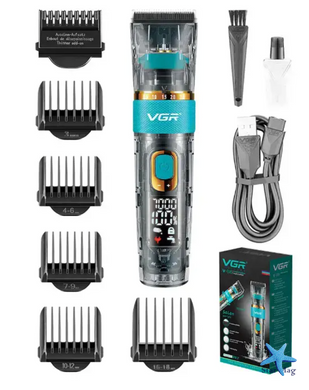 Машинка для стрижки VGR V-695 для волос и бороды ∙ Аккумуляторная беспроводная машинка VGR V-695