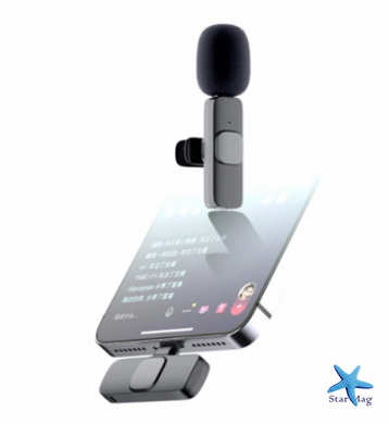 Беспроводной петличный микрофон К8 Type-C для iPhone · Петличка для блогеров