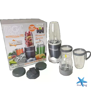 Стационарный блендер NutriBullet PRO 900W &bull; Персональный кухонный блендер для смузи, коктейлей, фруктов, овощей и спортивного питания