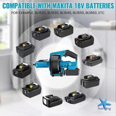 Аккумуляторная прочистная машина DOMOTEC 48V для дренажных труб ∙ Универсальная прочистная машина DOMOTEC 48V