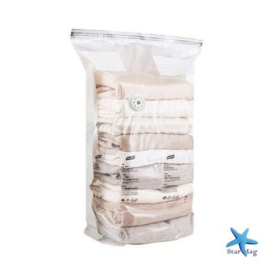 Вакуумний мішок для компактного зберігання одягу, ковдр, 70х50х30см · Компресійний пакет для гардеробу та подорожей