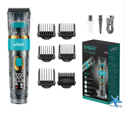 Машинка для стрижки VGR V-695 для волос и бороды ∙ Аккумуляторная беспроводная машинка VGR V-695