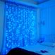 Гирлянда штора на окно 212 LED 3х2м Синий цвет свечения, с коннектором