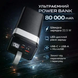 Power Bank Awei J86 80000mAh чорний &bull; Повербанк Awei J86 80000mAh 22.5W зі швидким заряджанням PD/QC, дисплеєм і ліхтариком