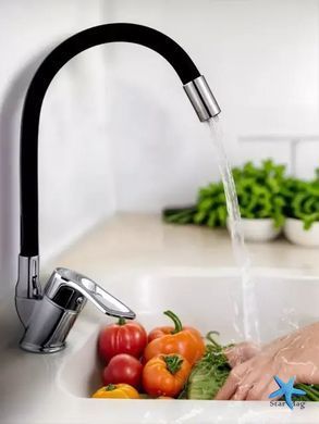 Змішувач гнучким краном 47 см для ванної та кухні Water tap HA-181 &bull; Кран із поворотним виливом 360&deg;