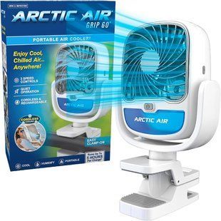 Аккумуляторный вентилятор Arctic Cool Clamp с прищепкой и USB-зарядкой &bull; Портативный вентилятор Arctic Cool Clamp на зажиме для дома, офиса, коляски, авто и отдыха