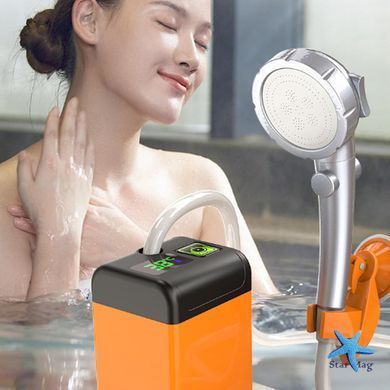 Душ Портативный Outdoor Shower 1402 ∙ Портативний похідний душ з акумулятором 7800 mAh