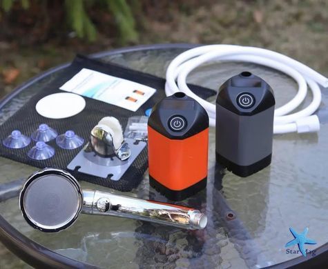 Душ Портативный Outdoor Shower 1402 ∙ Портативний похідний душ з акумулятором 7800 mAh