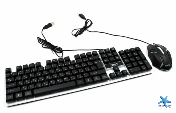 Ігровий комплект Геймерська клавіатура з RGB підсвіткою + Миша COMBO GAMER K01