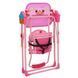 Детская складная качеля для дома с защитой от солнца, световыми и звуковыми эффектами X623 розовая &bull; Напольная качеля для малыша с ремнями безопасности и подставкой для ног &bull; Качеля детская для дома и улицы