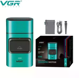 Триммер для волос VGR V-307 берюза &bull; Аккумуляторная машинка для стрижки, шейвер Hair Clippers V-307 для бороды, усов и окантовки