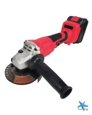 Акумуляторна кутова шліфмашина RED 48V MA798 червона &bull; Болгарка на акумуляторі з 2 батареями, кейсом і комплектом для різання та шліфування