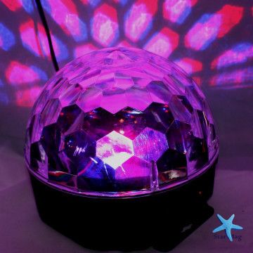 Светодиодный диско шар Led Party Light Magic Ball RGB цветомузыка с пультом ДУ