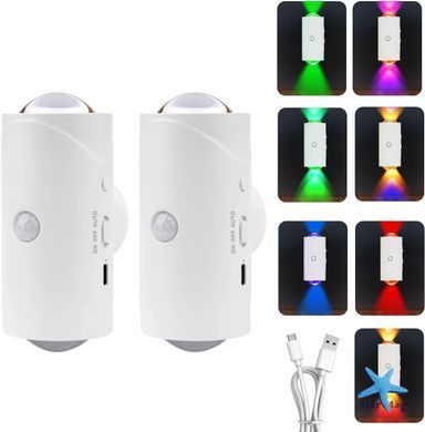 Настінна LED-лампа NS-01 &bull; Світлодіодний світильник NS-01 RGB з датчиком руху та пультом керування