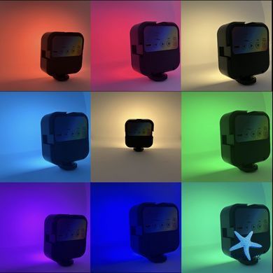 Лампа LED RGB з кріпленням для телефону WR-R1 ∙ Студійне накамерне світло 3000-7000K
