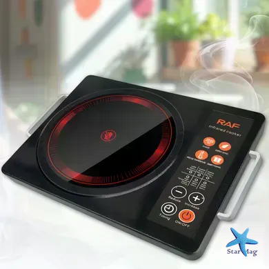 Инфракрасная настольная плита RAF R.8046 3500 Вт &bull; Электроплитка Infrared Cooker с одной конфоркой для дома, дачи и кухни