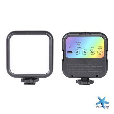 Лампа LED RGB з кріпленням для телефону WR-R1 ∙ Студійне накамерне світло 3000-7000K