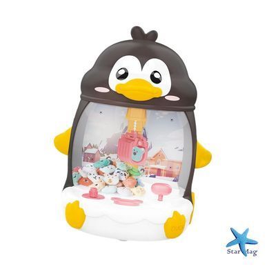 Детский игровой автомат с краном для ловли игрушек Пингвин ∙ Призовой вендинговый автомат с игрушками Пингвин