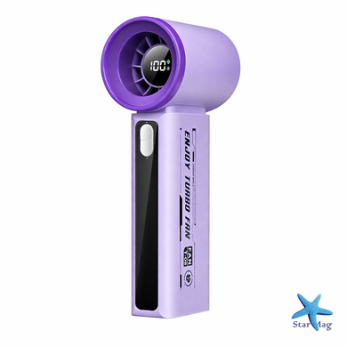 Портативный ручной вентилятор T-08 с аккумулятором и USB зарядкой &bull; Компактный мини вентилятор с несколькими режимами обдува для дома, офиса, дороги и прогулок