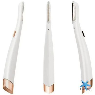 Портативний тріммер-епілятор для обличчя від батарейок Flawless Dermaplane &bull; Тріммер для брів із підсвічуванням