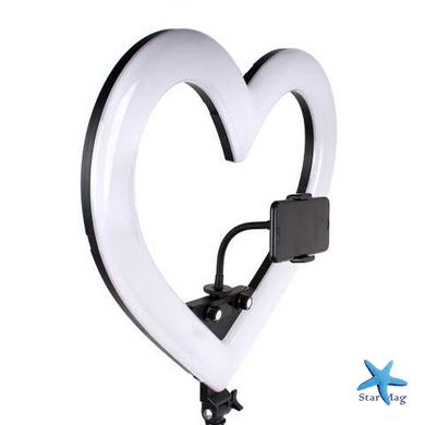 Кольцевая лампа «Сердце» с держателем для телефона 33 см ∙ Селфи-кольцо в форме сердца