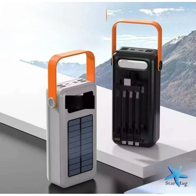 Power Bank Solar Charger 100000 mAh &bull; Сонячний повербанк 100000 mAh Solar Charger з 4 USB, LED-ліхтарем і дисплеєм