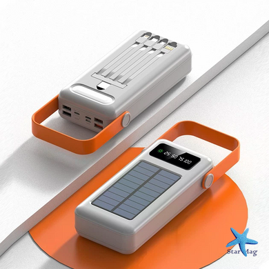 Power Bank Solar Charger 100000 mAh &bull; Сонячний повербанк 100000 mAh Solar Charger з 4 USB, LED-ліхтарем і дисплеєм