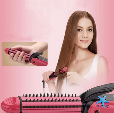 Багатофункціональний утюжок для волосся Nova 3 в 1 Hair Care Stylers ∙ Стайлер Nova NHC-8890 для випрямлення, гофре та локонів